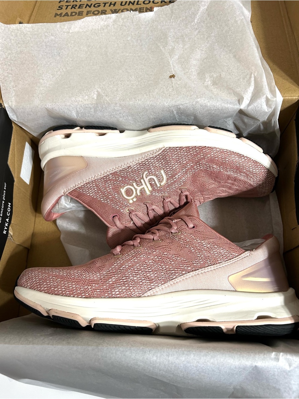 New in Box Women’s Devotion X Ryka Pink Sneakers, size 11